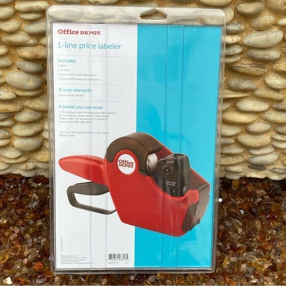 NWT New Office Depot Brand 1-Line Price Marking Labeler, Kit, OD01-8 Business - Picture 3 of 3